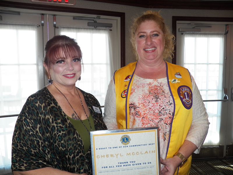 Lake Cities Chamber of Commerce - Award Winner Cheryl McLain