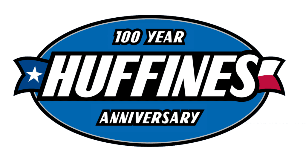 Huffines 100 Year anniversary logo.